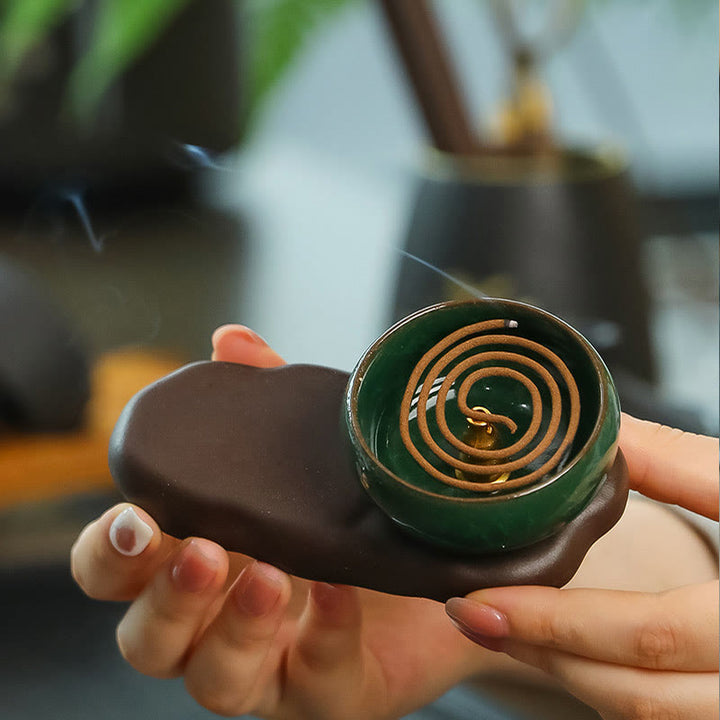 Buddha Stones Tang Dynasty Lady Jedzenie Uzdrawiająca Ceramiczna Kadzielnica Dekoracja Biurka