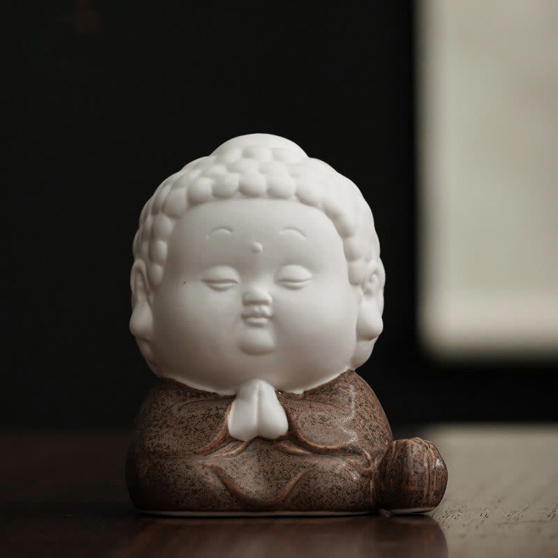 Buddha Stones Budda Siedzący Stojący Leżący Ceramiczny Uzdrawiający Kadzielnica Dekoracja Biurka