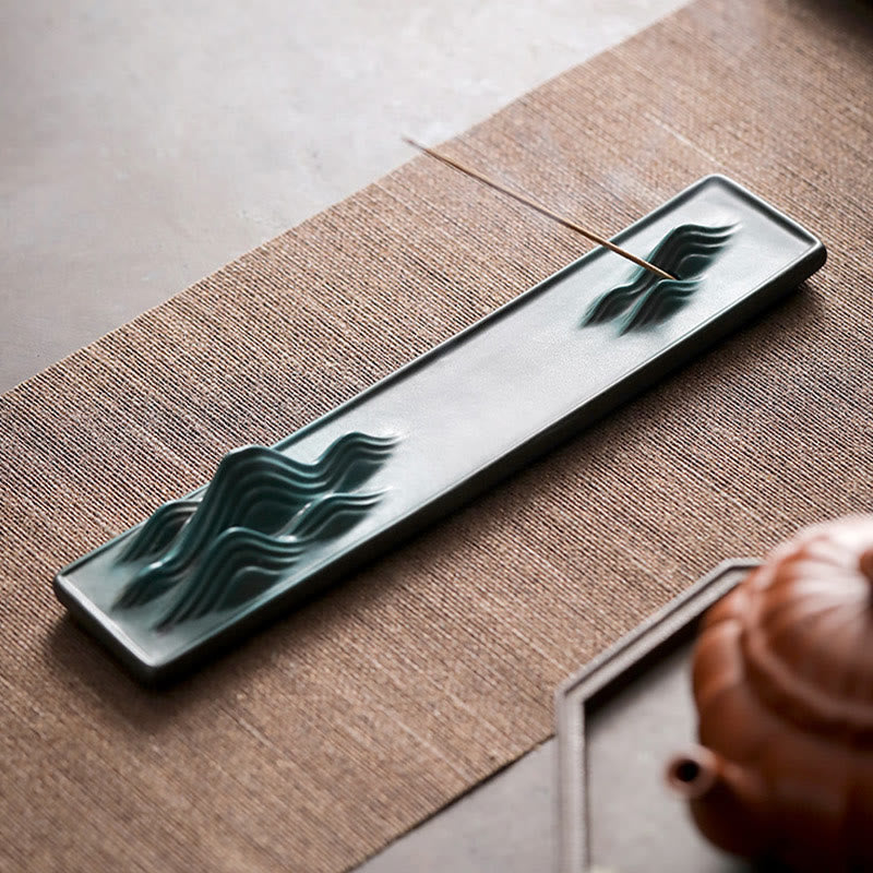 Buddha Stones Księżyc Królik PiXiu Góra Uzdrawiająca Ceramiczna Kadzielnica Dekoracja