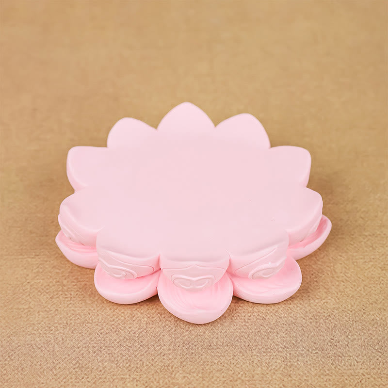 Buddha Stones Medytacja Awalokiteśwara Lotos Chłopiec Dziewczyna Żywica Statua Harmonia Dekoracja Domu