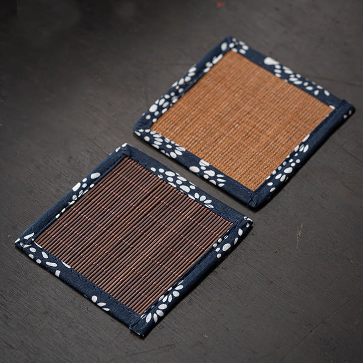 Buddha Stones Latający Królik Bambusowa Mata Uzdrawiająca Ceramiczna Kadzielnica Dekoracja Biurka