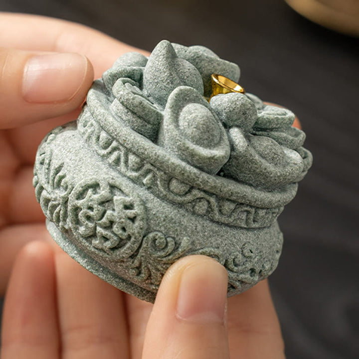 Buddha Stones Chińskie Znaki Fu Ingots Uzdrawiający Kadzielnica Dekoracja Biurka