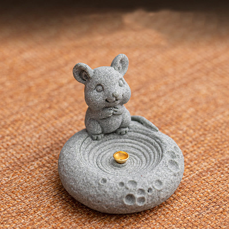 Buddha Stones Chiński Zodiak Uzdrawiający Kadzidło Palnik Dekoracja Biurka