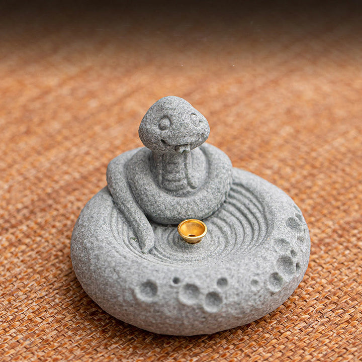 Buddha Stones Chiński Zodiak Uzdrawiający Kadzidło Palnik Dekoracja Biurka