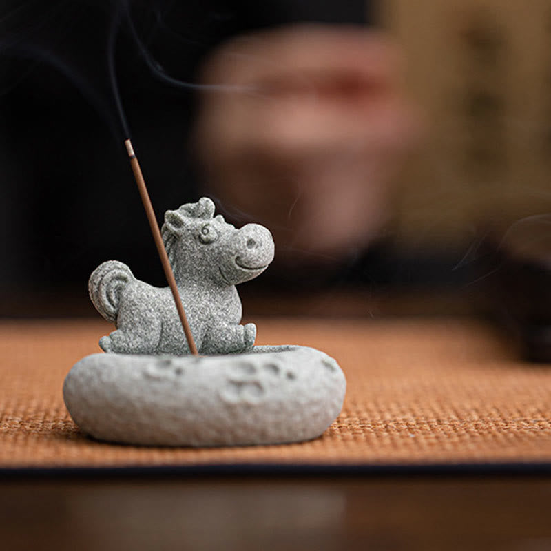 Buddha Stones Chiński Zodiak Uzdrawiający Kadzidło Palnik Dekoracja Biurka