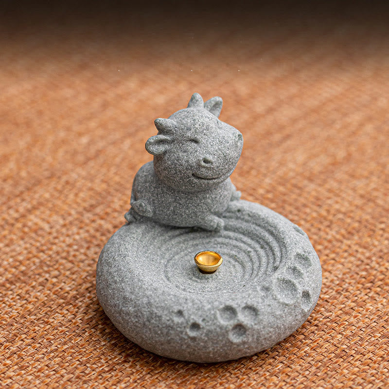 Buddha Stones Chiński Zodiak Uzdrawiający Kadzidło Palnik Dekoracja Biurka