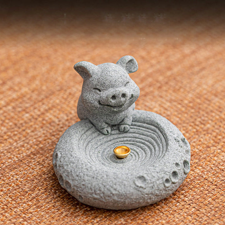 Buddha Stones Chiński Zodiak Uzdrawiający Kadzidło Palnik Dekoracja Biurka