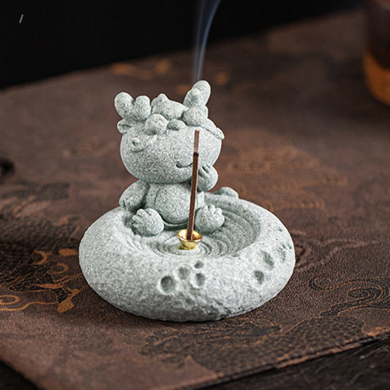 Buddha Stones Chiński Zodiak Uzdrawiający Kadzidło Palnik Dekoracja Biurka