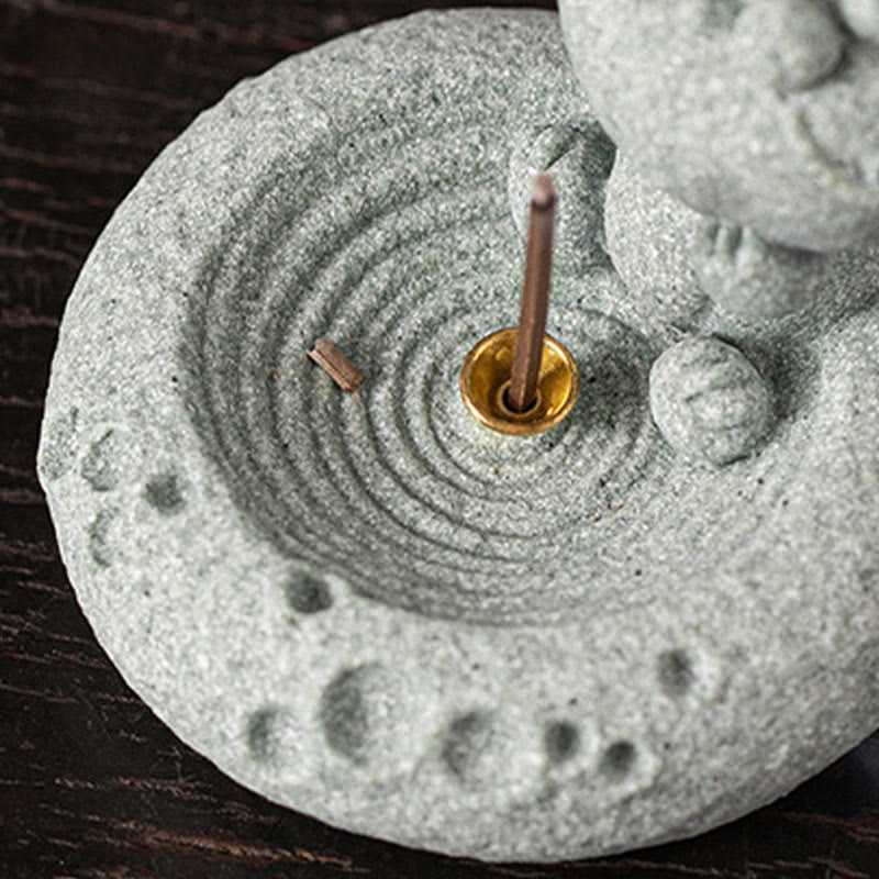 Buddha Stones Chiński Zodiak Uzdrawiający Kadzidło Palnik Dekoracja Biurka