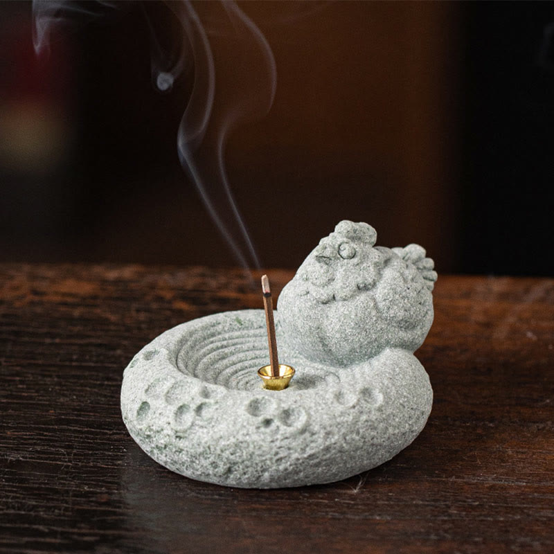Buddha Stones Chiński Zodiak Uzdrawiający Kadzidło Palnik Dekoracja Biurka
