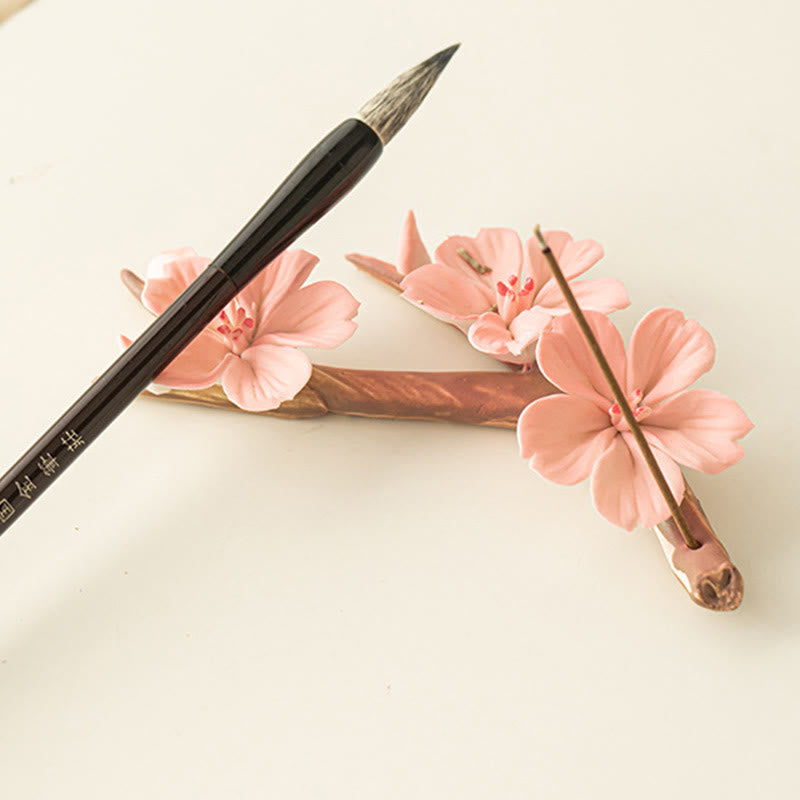 Buddha Stones Kwitnące Gałęzie Śliwki Ceramiczny Uzdrawiający Kadzielnica Dekoracja Biurka