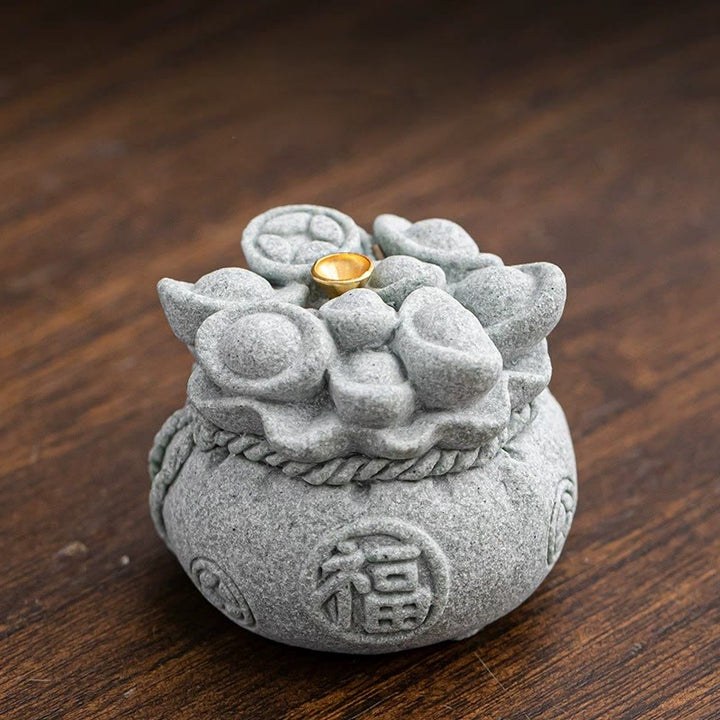 Buddha Stones Chińskie Znaki Fu Ingots Uzdrawiający Kadzielnica Dekoracja Biurka