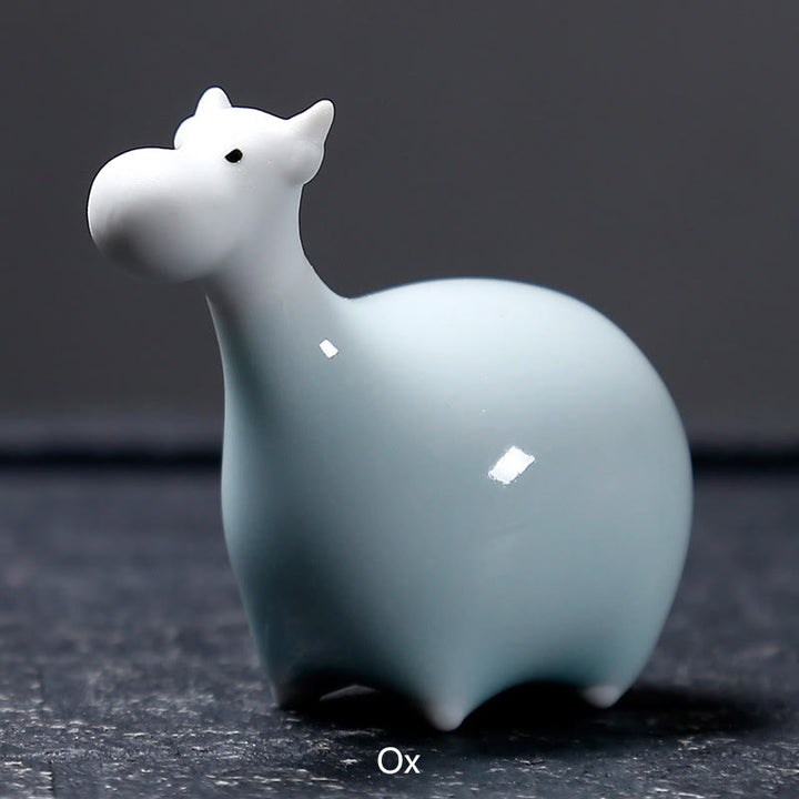 Buddha Stones Chiński Zodiak Ceramiczna Herbata Zwierzę Dom Dekoracja