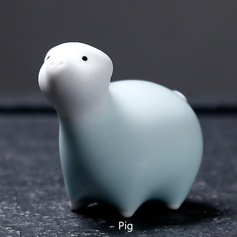 Buddha Stones Chiński Zodiak Ceramiczna Herbata Zwierzę Dom Dekoracja