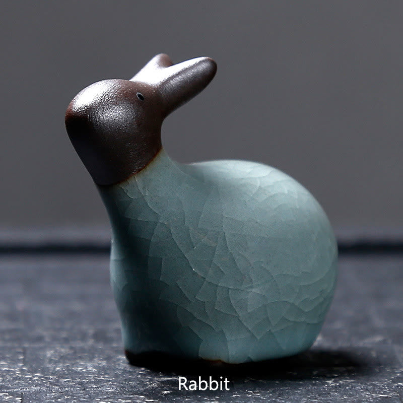 Buddha Stones Chiński Zodiak Ceramiczna Herbata Zwierzę Dom Dekoracja