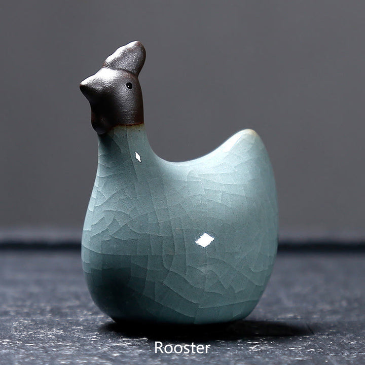 Buddha Stones Chiński Zodiak Ceramiczna Herbata Zwierzę Dom Dekoracja