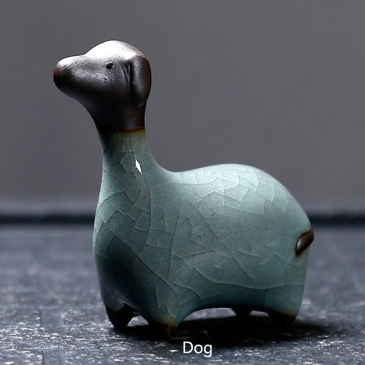 Buddha Stones Chiński Zodiak Ceramiczna Herbata Zwierzę Dom Dekoracja