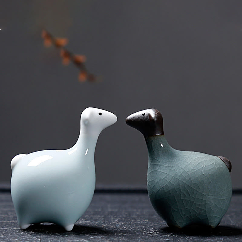 Buddha Stones Chiński Zodiak Ceramiczna Herbata Zwierzę Dom Dekoracja