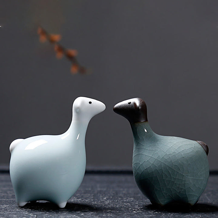 Buddha Stones Chiński Zodiak Ceramiczna Herbata Zwierzę Dom Dekoracja