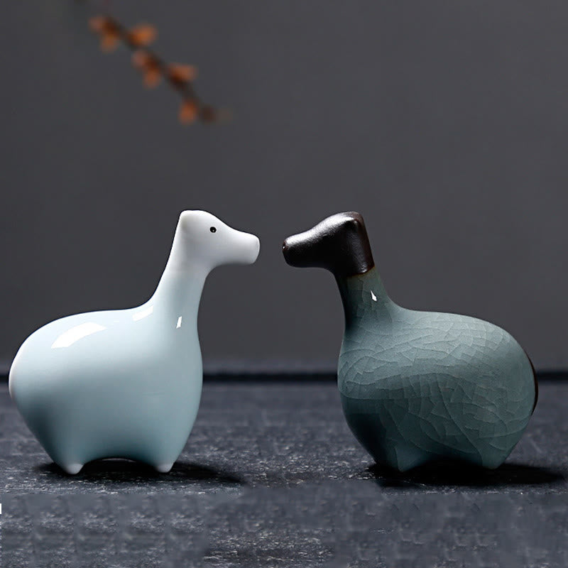 Buddha Stones Chiński Zodiak Ceramiczna Herbata Zwierzę Dom Dekoracja