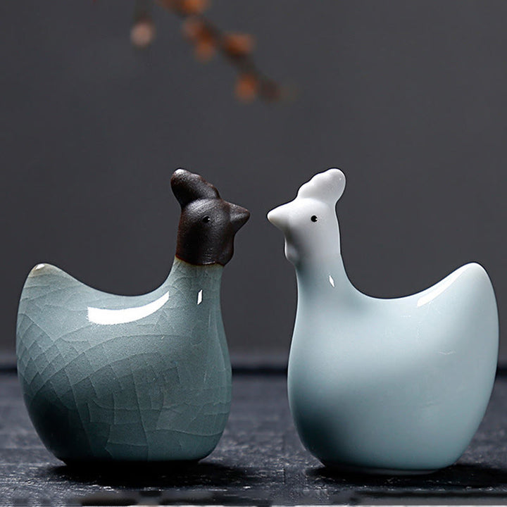 Buddha Stones Chiński Zodiak Ceramiczna Herbata Zwierzę Dom Dekoracja