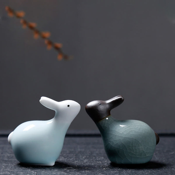 Buddha Stones Chiński Zodiak Ceramiczna Herbata Zwierzę Dom Dekoracja