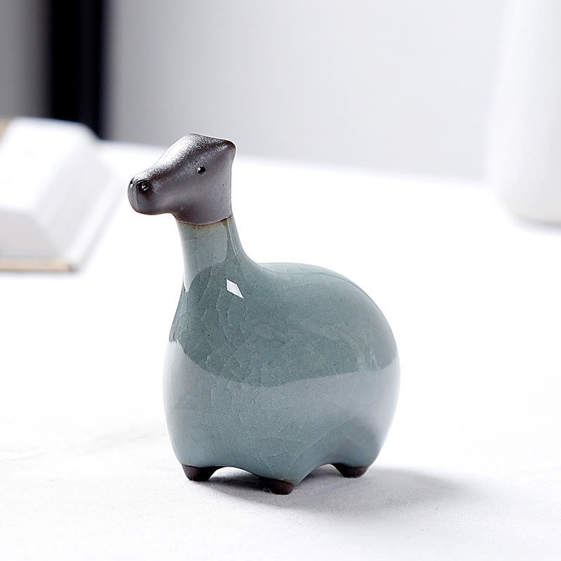 Buddha Stones Chiński Zodiak Ceramiczna Herbata Zwierzę Dom Dekoracja