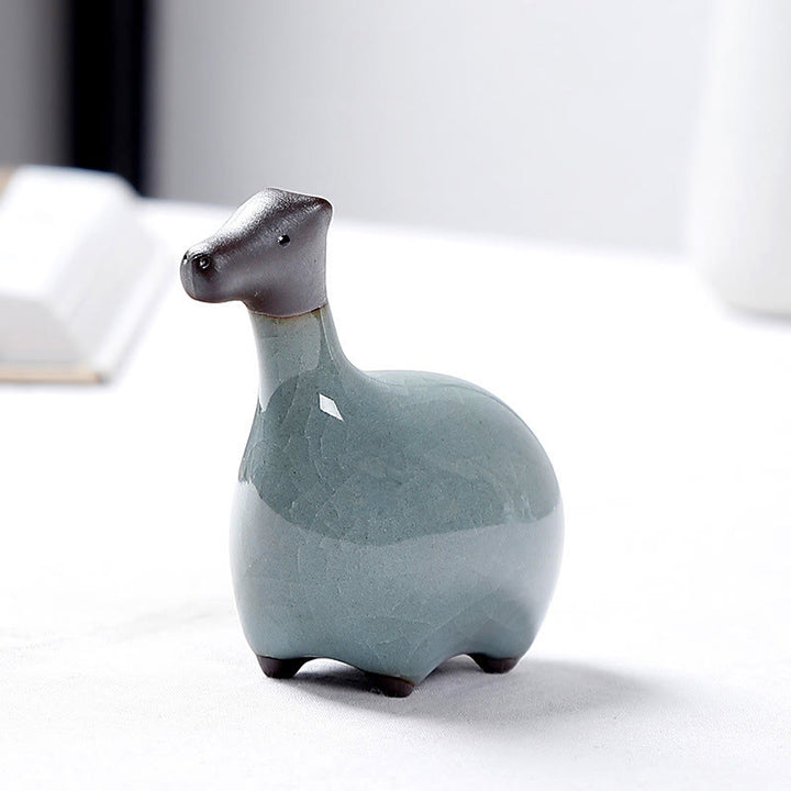 Buddha Stones Chiński Zodiak Ceramiczna Herbata Zwierzę Dom Dekoracja
