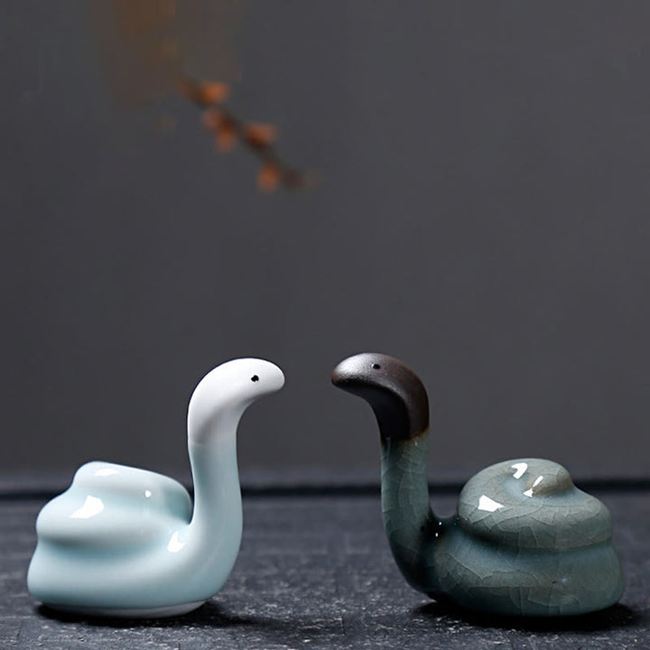 Buddha Stones Chiński Zodiak Ceramiczna Herbata Zwierzę Dom Dekoracja