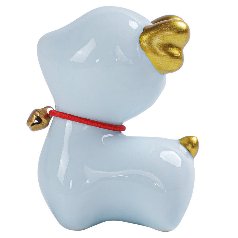 Buddha Stones Mini Jeleń Herbata Zwierzę Ceramiczne Figurka Dekoracja Biurka Domowego