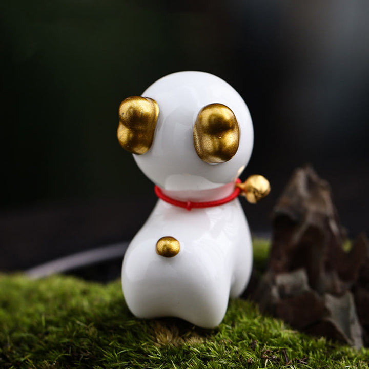 Buddha Stones Mini Jeleń Herbata Zwierzę Ceramiczne Figurka Dekoracja Biurka Domowego