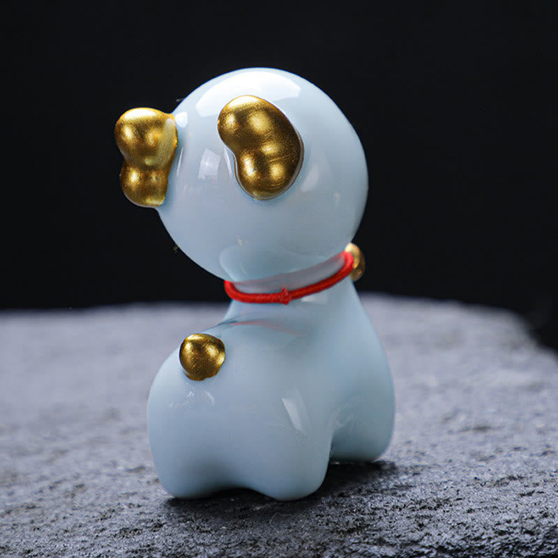 Buddha Stones Mini Jeleń Herbata Zwierzę Ceramiczne Figurka Dekoracja Biurka Domowego