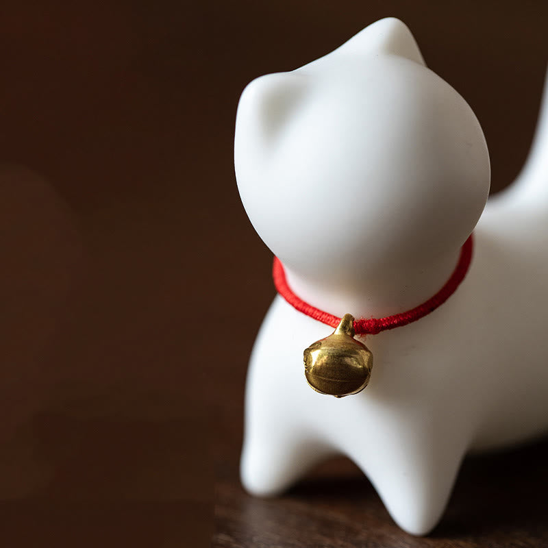 Buddha Stones Mini Słodkie Stojące Leżące Kot Herbata Zwierzę Ceramiczne Figurka Dekoracja Biurka Domowego - image 10