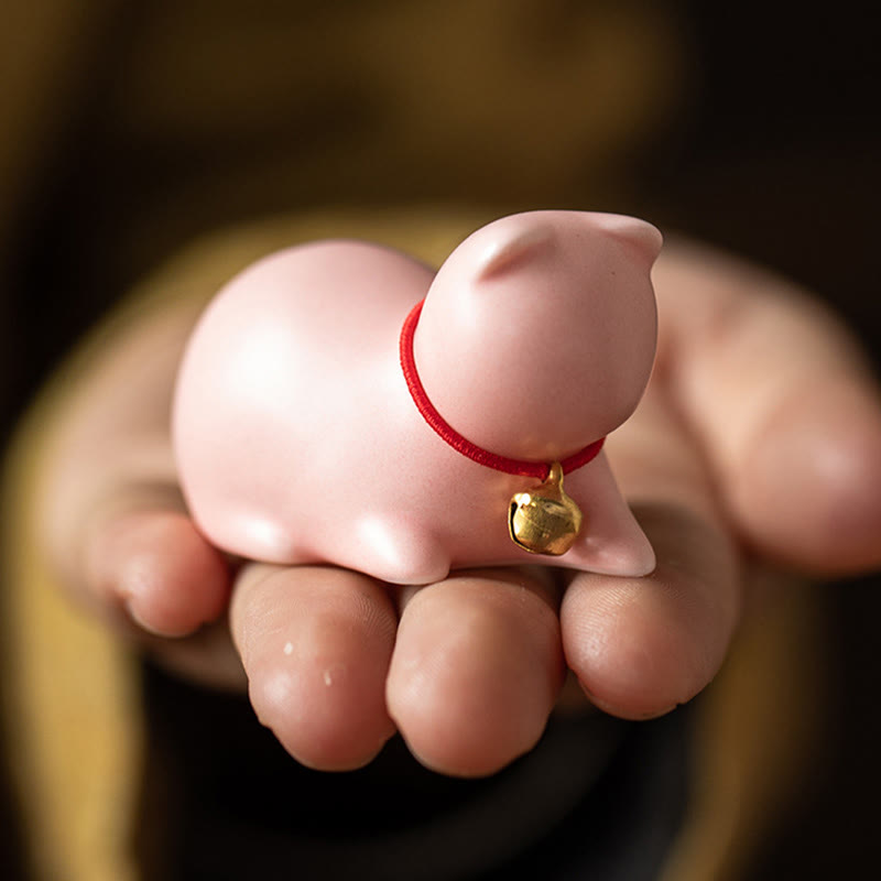 Buddha Stones Mini Słodkie Stojące Leżące Kot Herbata Zwierzę Ceramiczne Figurka Dekoracja Biurka Domowego - image 22