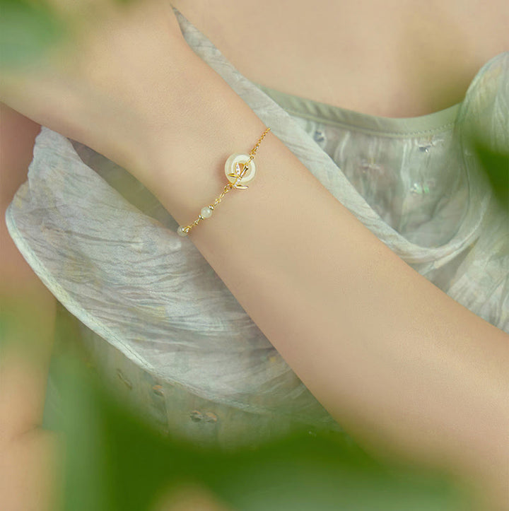 Bransoletka Buddha Stones Hetian Jade 925 Srebro Sterling Cyrkonia Sześcienna Klamra Pokoju Szczęścia - image 8