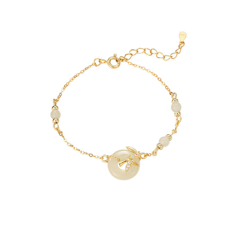 Bransoletka Buddha Stones Hetian Jade 925 Srebro Sterling Cyrkonia Sześcienna Klamra Pokoju Szczęścia - image 10