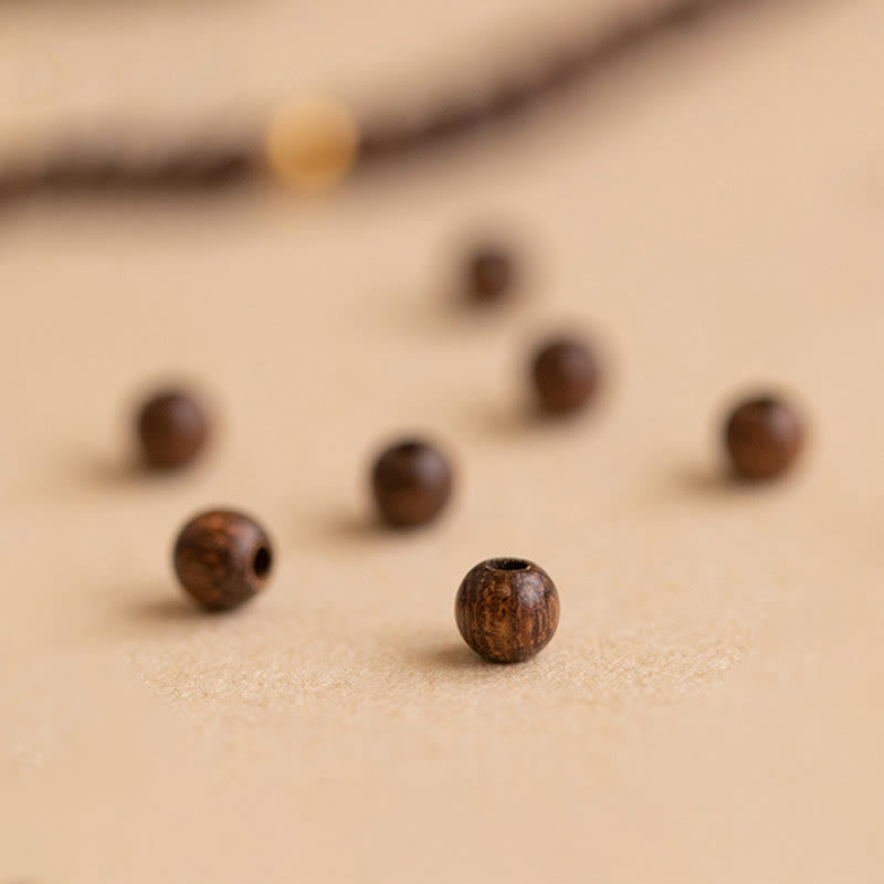 Bransoletka ochronna z Buddha Stones 4 mm Ultracienkie drewno sandałowe 14-karatowe złoto Miedziane koraliki