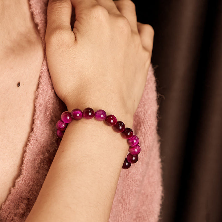 Bransoletka Buddha Stones Red Tiger Eye Calm
