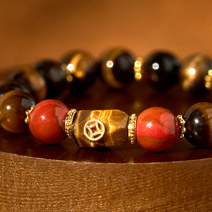 Bransoletka Buddha Stones Tiger Eye Courage