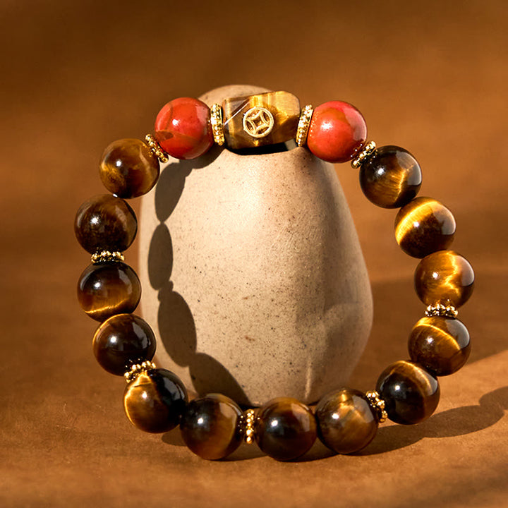 Bransoletka Buddha Stones Tiger Eye Courage