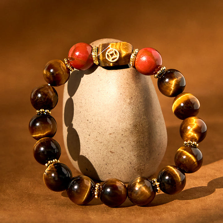 Bransoletka Buddha Stones Tiger Eye Courage