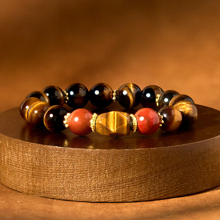 Bransoletka Buddha Stones Tiger Eye Courage