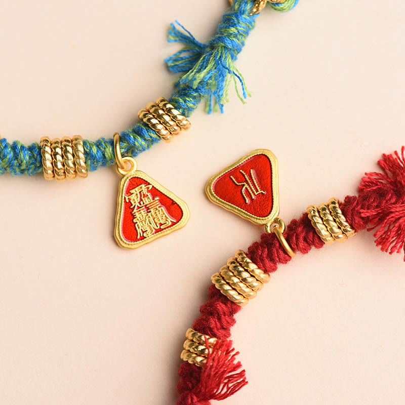 Buddha Stones Tybetański sznur Zakiram Bogini Bogactwa Kwiatowa Bransoletka Ochronna