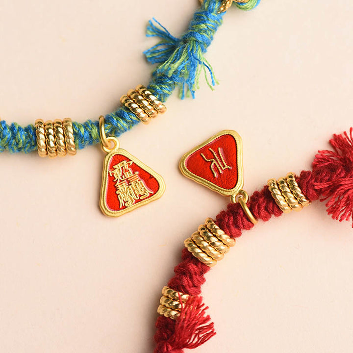 Buddha Stones Tybetański sznur Zakiram Bogini Bogactwa Kwiatowa Bransoletka Ochronna