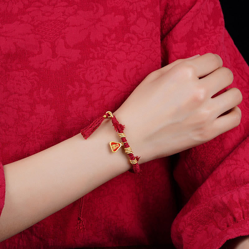 Buddha Stones Tybetański sznur Zakiram Bogini Bogactwa Kwiatowa Bransoletka Ochronna