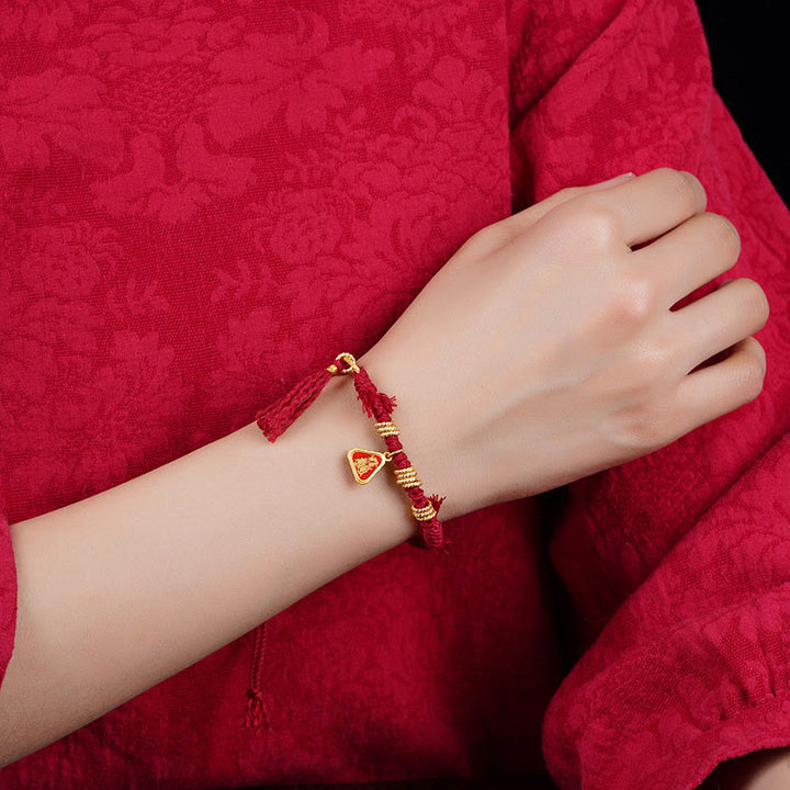 Buddha Stones Tybetański sznur Zakiram Bogini Bogactwa Kwiatowa Bransoletka Ochronna