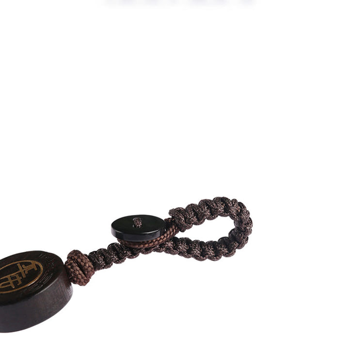 Buddha Stones Mały liść Czerwony Sandałowiec PiXiu Bezpieczny i Dobrze Ochronny Brelok