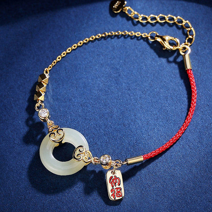 Buddha Stones 925 Srebro Sterling Naturalny Hetian Jade Gourd Klamra Pokoju Cyrkon Szczęścia Bransoletka Naszyjnik Wisiorek Kolczyki