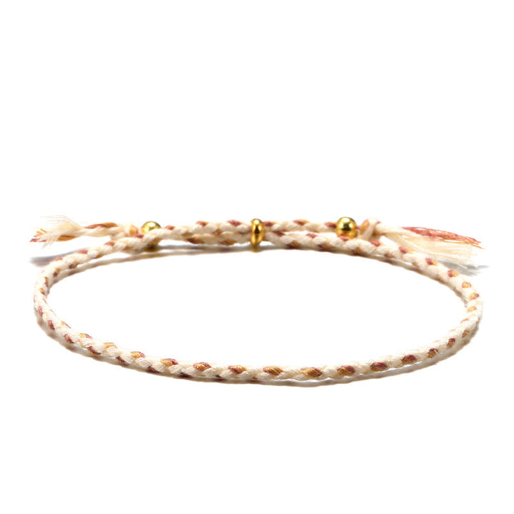 Buddha Stones, ręcznie robione, kolorowe, plecione, frędzle, regulowana bransoletka Harmony