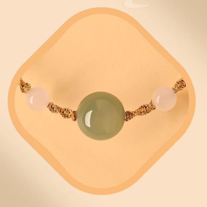 Buddha Stones Hetian Jade Czarny Onyks Czerwony Agat Koraliki Bransoletka Szczęścia Pleciona